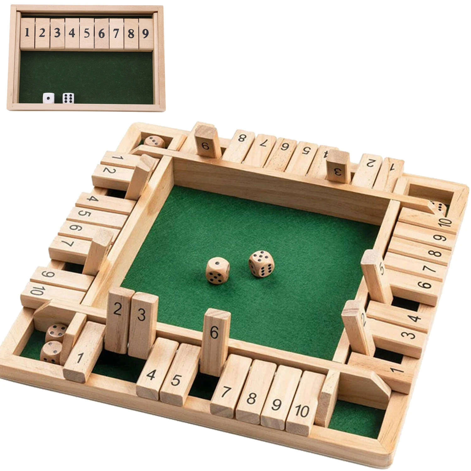 Board Game Instruction - 2-4 Oyuncu Ahşap Matematik Kapakları ve