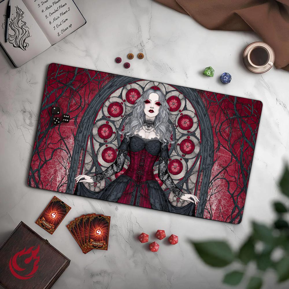 Board Game Arena - Gotik Kadın Vampir TCG Oyun Matı,
