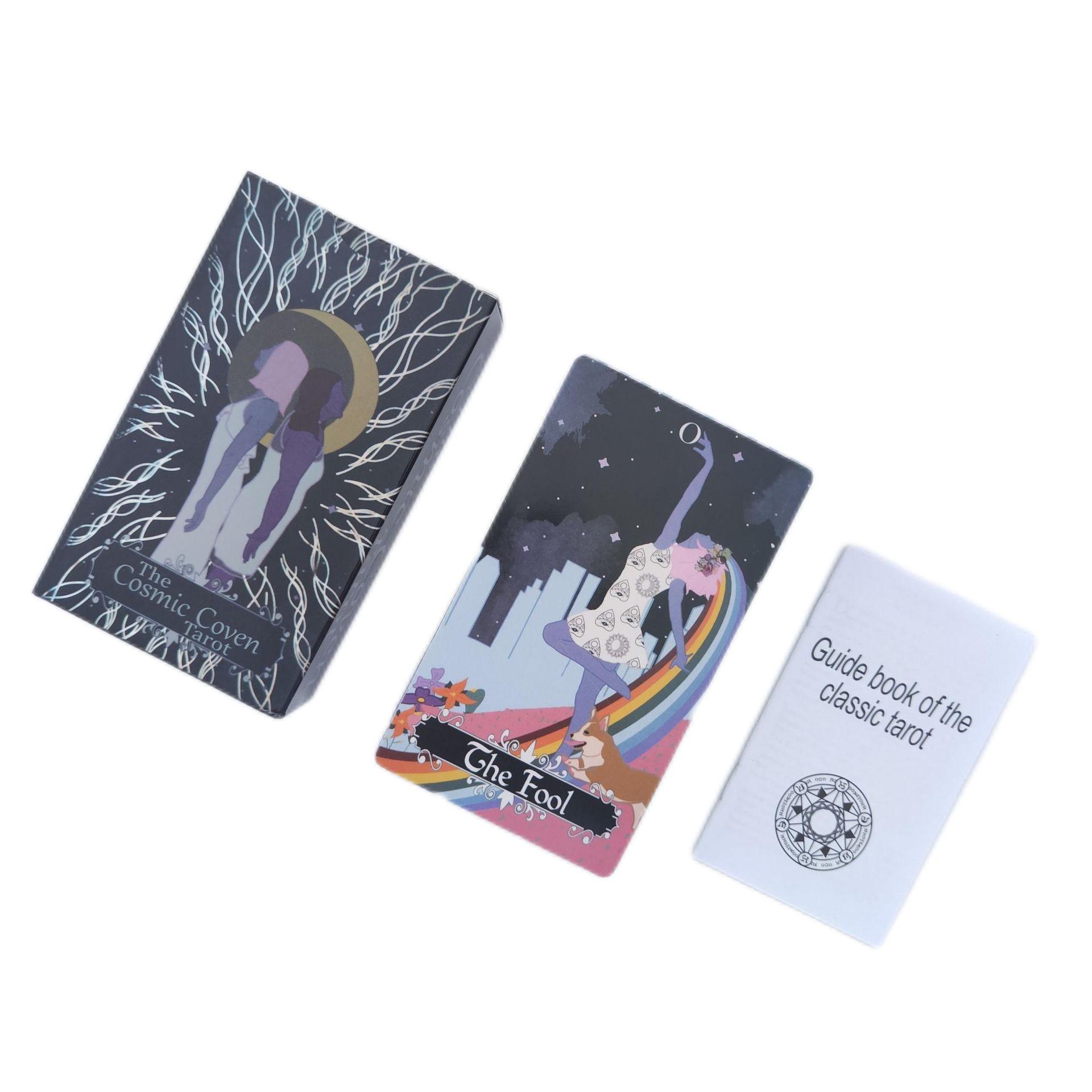 Board Game Instruction - 12x7cm kozmik Coven Tarot kartı Tarot