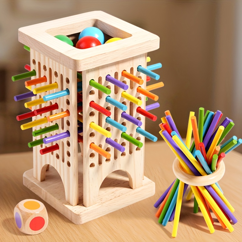 Board Game Pdf - Montessori Ahşap Tahta Oyunu Renkli Çubuklar